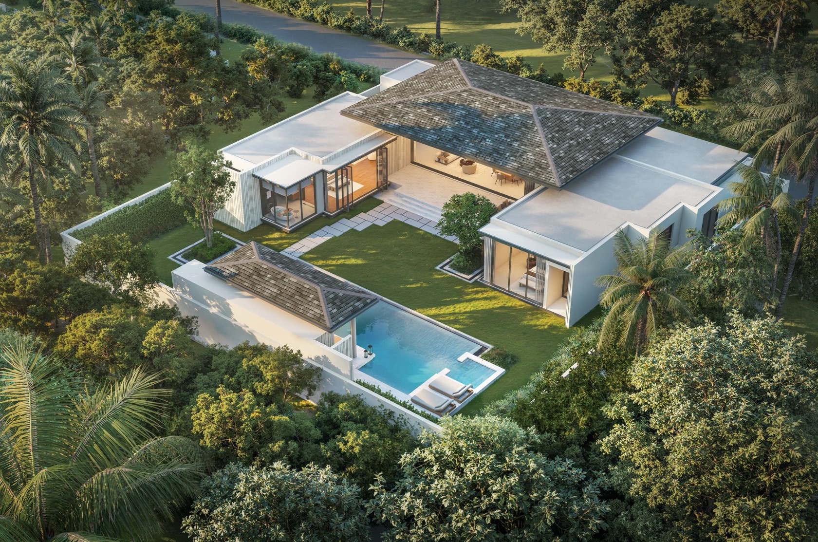 Botanica Green Boulevard — Пру Джампа · 3.8 км до пляжа Layan